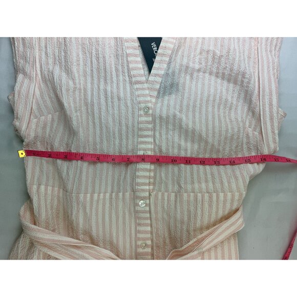NWT Veronica Beard Avella Ruffled Striped Seersucker Mini Dress Size 12 - Picture 12 of 12
